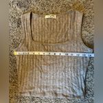 Zenana Outfitters  Ribbed Beige Cropped Tank Top Photo 4