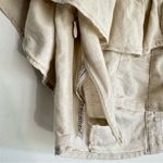 ZARA  Women Linen Blend Beige Cropped Ruffle Cottagecore Boho Peasant Top Size‎ S Photo 5