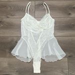 Victoria's Secret Victoria’s Secret Vintage Gold Label White Bridal Teddy Bodysuit Size Medium‎ Photo 3