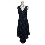 INC International Concepts Silk Polka Dot Midi dress. Retro Pinup Rockabilly 6 Photo 1
