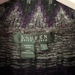 Lauren Ralph Lauren Purple Grey Fair Isle Lambswool Button Sweater Vest Large Photo 6