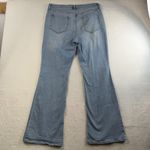 Old Navy  Size 14 Jean High Waisted Rise WOW Flare Blue Denim Light Wash Grunge Photo 12