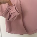 Bishop and Young NWOT Mauve Blush Button Loop Long Sleeve Blouse Size Small Photo 2
