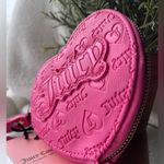 Juicy Couture Heart Wallet Wristlet NWT Pink Embossed Zip Around Gold Chain, 5āā Photo 2