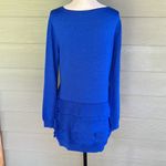 BCBGMAXAZRIA Silk Blend Sparkly Tiered Sweater Dress Photo 4