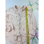LC Lauren Conrad  Strawberry‎ Print Tie-Front Button Down Shirt Small S Photo 2