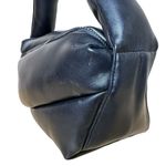 Metro Muse Black Vegan Leather Modern Lightweight Puffer Handbag Going Out Party Photo 5