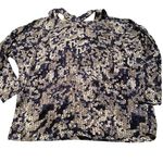 Juicy Couture  sequin print long sleeve cutout top‎ blue silver size L Photo 4
