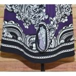 Alfani  Womens Purple Puff Sleeve Floral Blouse Plus Size 2X Scoop Neck Career Photo 5