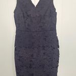 Banana Republic Navy Blue Floral Lace Sheath Dress Petite 8 Photo 0
