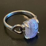 Elegant purple amethyst S925 silver ring size 9.5 Photo 1