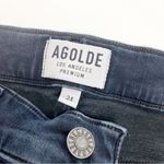 AGOLDE  Sophie High Rise Distressed Skinny Jeans: Dark Wash Ruthless Black Photo 14