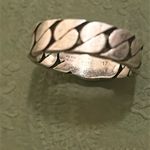 Gucci Sterling Silver Interlocking Curb Chain Ring Photo 9