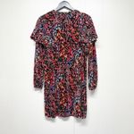 ZARA  Floral Pleated Ruffle Dress Medium Photo 3