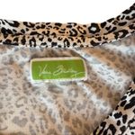 Vera Bradley  Black & White Leopard Print Short Sleeve‎ Top. Medium Photo 2
