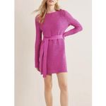 Boden NWT pink crochet knit long sleeve dress 6 Photo 10