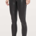 Lululemon Wunder Under Foil High-Rise Tight 28” Size 6 Black Luxtreme Photo 0