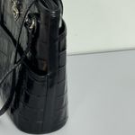 Brighton Black Leather Croc Print Bucket Purse Bag Photo 3