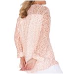 Roz & Ali Roz & Ali Mesh Dot Print Popover Blouse Top Orange Size 1X Feminine Romantic Photo 1