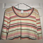 Old Navy Size XXL Stripe Cropped Oversized Light weight Sweater Photo 2