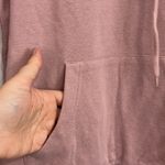 Empyre Small Mauve Pink Rose Embroidered Too Bad Hoodie Sweatshirt with Pocket Photo 4