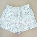 ZARA Blue and White High Waist Shorts Relaxed Fit Photo 0