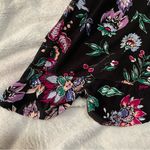 Leota  size large black floral knee length dress tie waist stitch fix faux wrap Photo 5