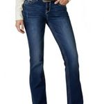 Vigoss Heritage Slim Boot Jeans Womens 6L Dark Wash Low Rise Stretch Western Y2K Photo 0