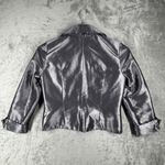 Cachet Jacket Womens Shimmer Rhinestone Embellished Party Cropped Silver Size 4 Gray Photo 2