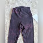 Lululemon  HR Align 25” Leggings Maroon Burgundy Black Tie Die Size 2 Photo 1