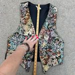 Vintage 90s Floral Tapestry Dress Vest Cottagecore Grannycore MEDIUM Photo 7