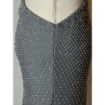 La Femme  Dress Women 00‎ Gray Gunmetal Beaded High Neck Cut Out Formal Gown Prom Photo 9