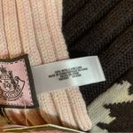 Juicy Couture  Pam Gela Scottie Dog Wool Scarf Pink White Brown New With Tags Photo 4