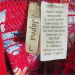 Japna Gorgeous red tropical print Grecian waist halter racerback maxi dress size large Photo 5