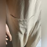 Chouyatou Women’s Beige Cotton Overalls Jumpsuit Romper Small Pockets Casual Photo 2