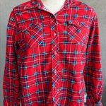 Vintage Women’s Red Plaid Flannel Shirt Photo 0
