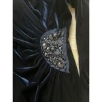 TERI JON RICKIE FREEMAN‎ Women's Navy Blue Velvet Party Dress Gown Large Photo 1