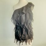 Joyce Leslie  ruffle front one shoulder blouse NWT Photo 1