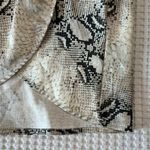 Dress Forum Women's Small Snake Skin Wrap Skirt Silver Midi Flowy Streetwear Photo 6