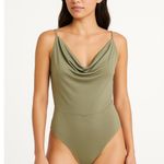 Abercrombie & Fitch NEW Soft AF Drapey Green Sleeveless Tank Bodysuit Size Small Photo 0