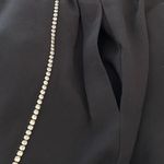 Trina Turk Interstellar Crepe Pant - Rhinestone Side Stripes,Black,Size XXL, NWT Photo 7