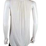 Joie  Deasia Cream Lace Up 100% Silk Sleeveless Blouse Photo 3