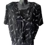 90s VTG Molly Malloy Sleeveless Floral Maxi Black Dress With Cover Women’s 12 Photo 5