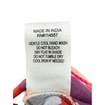 THML Womens Colorful Print Sleeveless Ruffle Trim Tie Neck Top Tassels Geometric Photo 4