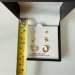 Giani Bernini NWT 18k gold over Silver Cubic Zirconia 3 Earrings Set Photo 1