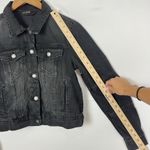 Free People  Rumors Black Denim Jacket Sz XS Photo 13