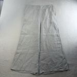 H by Halston H Halston M Medium Pants Linen Wide Leg Cropped Crop Gray Pull On Women's Resort Photo 1