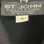 St. John Collection  By Marie Gray Full Zip Black Jacket Blazer Size 4 Made In US Photo 5