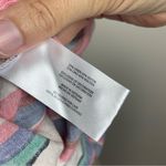 Orvis  Linen Blend Pink Blue Green White Stripe Button Down Short Sleeve Top Photo 4