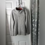White House | Black Market Cable Knit Pullover Sweater Beading Sz L buttons neck Photo 1